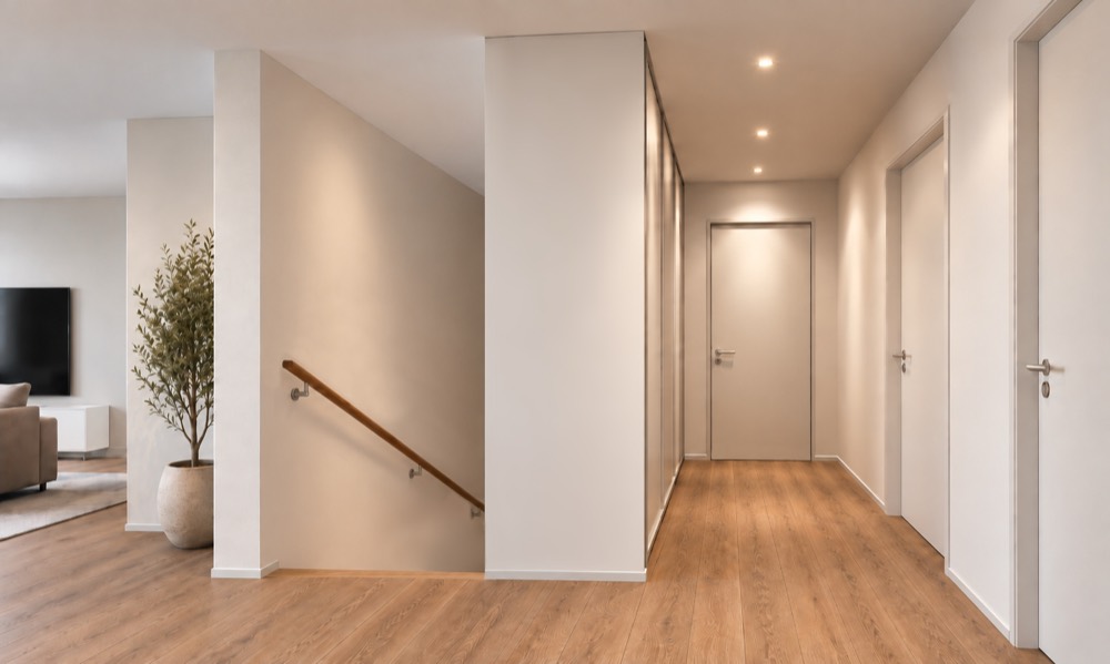 Visualisierung: Korridor mit interner Treppe